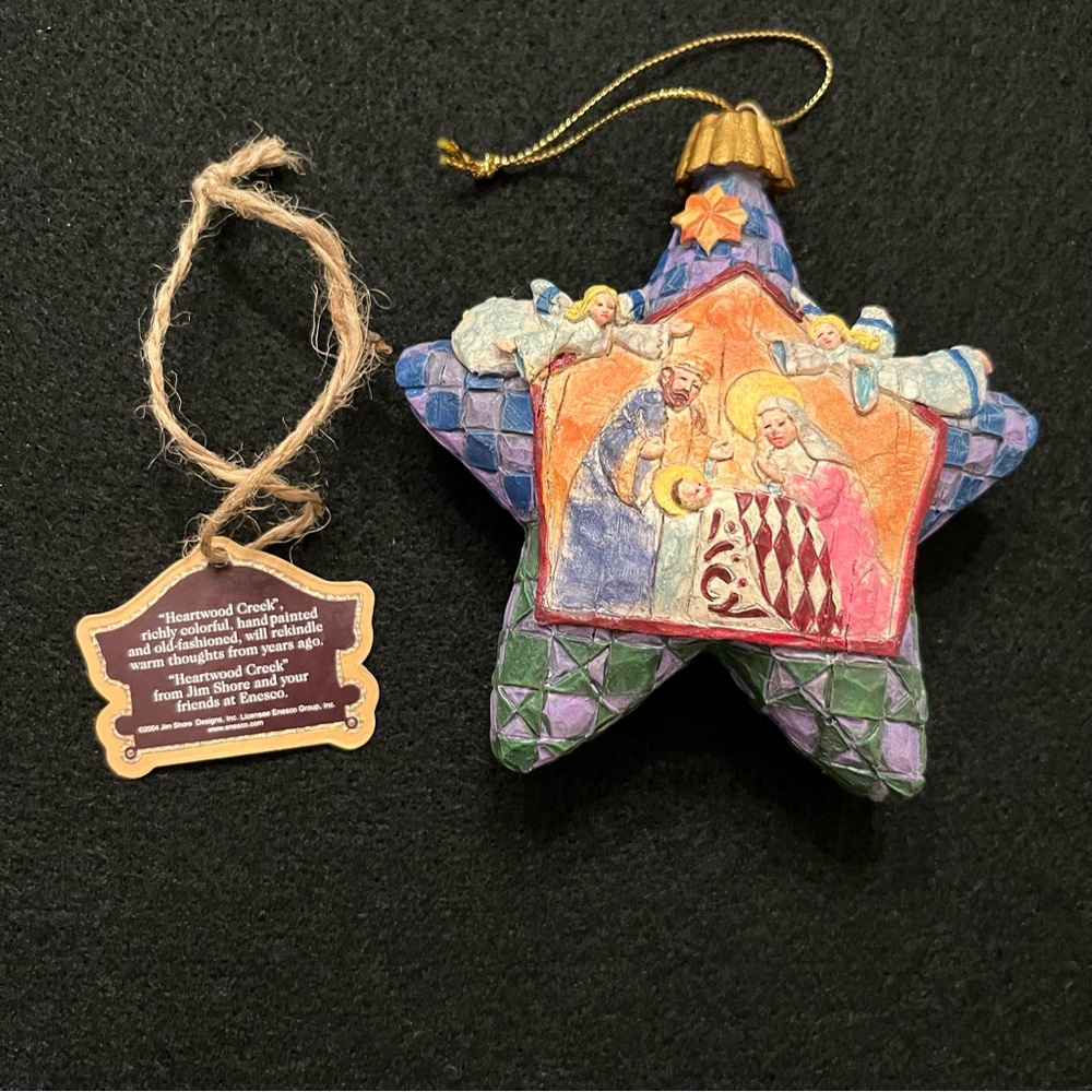 JIM SHORE HEARTWOOD CREEK STAR NATIVITY CHRISTMAS ORNAMENT 2004 Jesus Angel